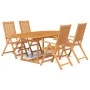 Garten-Essgruppe 5-teilig aus massivem Akazienholz von vidaXL, Gartensets - Ref: Foro24-3058011, Preis: 574,13 €, Rabatt: %
