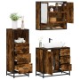 Set de muebles baño 3 pzas madera contrachapada roble ahumado von , Badezimmermöbel - Ref: Foro24-3301047, Preis: 256,22 €, R...