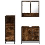 Set de muebles baño 3 pzas madera contrachapada roble ahumado von , Badezimmermöbel - Ref: Foro24-3301047, Preis: 256,22 €, R...