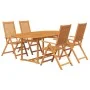 Garten-Essgruppe 5-teilig aus massivem Akazienholz von vidaXL, Gartensets - Ref: Foro24-3058011, Preis: 574,13 €, Rabatt: %
