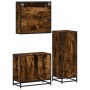 Set de muebles baño 3 pzas madera contrachapada roble ahumado von , Badezimmermöbel - Ref: Foro24-3301047, Preis: 256,22 €, R...