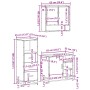 Set de muebles de baño 3 pzas madera contrachapada gris sonoma von , Badezimmermöbel - Ref: Foro24-3301058, Preis: 244,61 €, ...