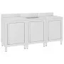 Professionelle Küchenspüle aus Edelstahl 180x60x96 cm von vidaXL, Wiederherstellung - Ref: Foro24-3058275, Preis: 755,86 €, R...