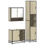 Set de muebles de baño 3 pzas madera contrachapada roble Sonoma von , Badezimmermöbel - Ref: Foro24-3301116, Preis: 289,95 €,...