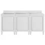 Professionelle Küchenspüle aus Edelstahl 180x60x96 cm von vidaXL, Wiederherstellung - Ref: Foro24-3058275, Preis: 755,86 €, R...