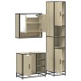 Set de muebles de baño 3 pzas madera contrachapada roble Sonoma von , Badezimmermöbel - Ref: Foro24-3301116, Preis: 289,95 €,...
