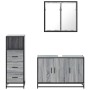 Set de muebles de baño 3 pzas madera contrachapada gris sonoma von , Badezimmermöbel - Ref: Foro24-3301013, Preis: 257,28 €, ...