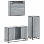 Set de muebles de baño 3 pzas madera contrachapada gris sonoma von , Badezimmermöbel - Ref: Foro24-3301013, Preis: 257,28 €, ...