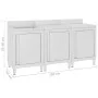 Fregadero de cocina profesional acero inoxidable 180x60x96 cm de vidaXL, Restauración - Ref: Foro24-3058275, Precio: 755,86 €...