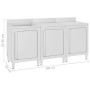Professionelle Küchenspüle aus Edelstahl 180x60x96 cm von vidaXL, Wiederherstellung - Ref: Foro24-3058275, Preis: 740,04 €, R...
