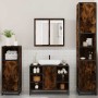 Set de muebles baño 4 pzas madera contrachapada roble ahumado von , Badezimmermöbel - Ref: Foro24-3301212, Preis: 406,90 €, R...