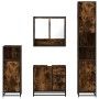 Set de muebles baño 4 pzas madera contrachapada roble ahumado von , Badezimmermöbel - Ref: Foro24-3301227, Preis: 432,87 €, R...