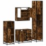 Set de muebles baño 4 pzas madera contrachapada roble ahumado von , Badezimmermöbel - Ref: Foro24-3301227, Preis: 432,87 €, R...