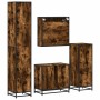 Set de muebles baño 4 pzas madera contrachapada roble ahumado von , Badezimmermöbel - Ref: Foro24-3301227, Preis: 432,87 €, R...