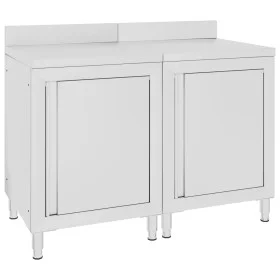 Commercial work table stainless steel furniture 120x60x96 cm by vidaXL, Restoration - Ref: Foro24-3058267, Price: 459,86 €, D...