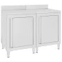 Mesa de trabajo comercial mueble acero inoxidable 120x60x96 cm de vidaXL, Restauración - Ref: Foro24-3058267, Precio: 459,86 ...