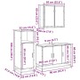 Juego de muebles de baño 3 pzas madera contrachapada negro von , Badezimmermöbel - Ref: Foro24-3300950, Preis: 242,18 €, Raba...