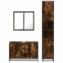 Set de muebles baño 3 pzas madera contrachapada roble ahumado by , Bathroom furniture - Ref: Foro24-3301072, Price: 298,08 €,...