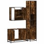 Set de muebles baño 3 pzas madera contrachapada roble ahumado by , Bathroom furniture - Ref: Foro24-3301072, Price: 298,08 €,...