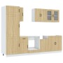 Mueble cocina Kalmar roble sonoma 8 pzas madera contrachapada von , Küchenschränke - Ref: Foro24-3314794, Preis: 609,51 €, Ra...