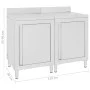 Mesa de trabajo comercial mueble acero inoxidable 120x60x96 cm de vidaXL, Restauración - Ref: Foro24-3058267, Precio: 459,86 ...