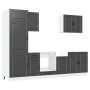 Mueble de cocina Kalmar negra 7 piezas madera contrachapada von , Küchenschränke - Ref: Foro24-3314782, Preis: 644,87 €, Raba...
