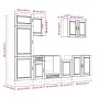 Mueble de cocina Kalmar negra 7 piezas madera contrachapada von , Küchenschränke - Ref: Foro24-3314782, Preis: 644,87 €, Raba...