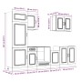Mueble cocina Kalmar roble marrón 7 pzas madera contrachapada by , Kitchen cabinets - Ref: Foro24-3314768, Price: 573,27 €, D...