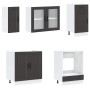 Mueble de cocina Kalmar negra 8 piezas madera contrachapada de , Armarios de cocina - Ref: Foro24-3314812, Precio: 700,94 €, ...