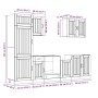 Mueble cocina Kalmar gris hormigón 7 pzas madera contrachapada von , Küchenschränke - Ref: Foro24-3314775, Preis: 584,04 €, R...