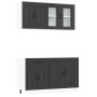 Mueble de cocina Kalmar negra 4 piezas madera contrachapada von , Küchenschränke - Ref: Foro24-3314852, Preis: 327,11 €, Raba...