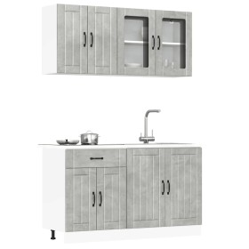 Mueble cocina Kalmar gris hormigón 4 pzas madera contrachapada von , Küchenschränke - Ref: Foro24-3314865, Preis: 311,42 €, R...