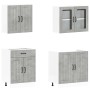 Mueble cocina Kalmar gris hormigón 4 pzas madera contrachapada von , Küchenschränke - Ref: Foro24-3314865, Preis: 311,42 €, R...