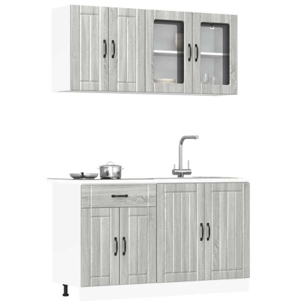 Mueble cocina Kalmar sonoma gris 4 pzas madera contrachapada von , Küchenschränke - Ref: Foro24-3314867, Preis: 304,47 €, Rab...