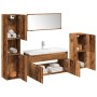 Juego de muebles de baño 5 piezas madera ingeniería envejecida by , Bathroom furniture - Ref: Foro24-3328597, Price: 374,77 €...