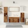 Juego de muebles de baño 5 piezas madera ingeniería envejecida by , Bathroom furniture - Ref: Foro24-3328597, Price: 374,77 €...