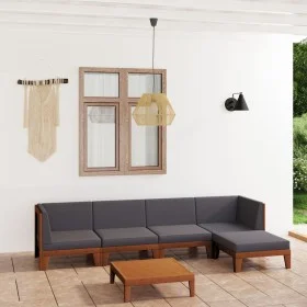 Gartenmöbel- und Kissenset 6-teilig aus massivem Akazienholz von vidaXL, Gartensets - Ref: Foro24-3058111, Preis: 705,08 €, R...
