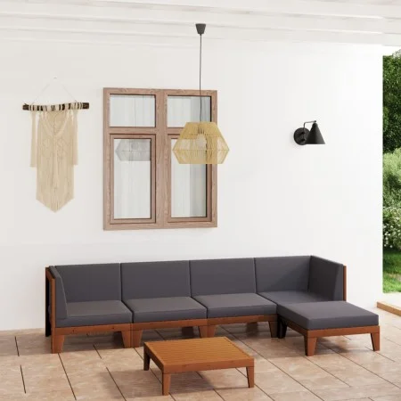 Garden furniture and cushions set 6 pieces solid acacia wood by vidaXL, Garden sets - Ref: Foro24-3058111, Price: 703,19 €, D...