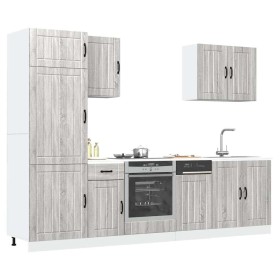 Mueble cocina Kalmar sonoma gris 7 pzas madera contrachapada von , Küchenschränke - Ref: Foro24-3314777, Preis: 575,14 €, Rab...