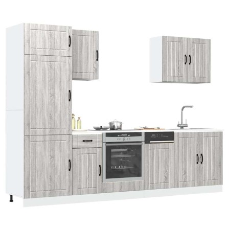 Mueble cocina Kalmar sonoma gris 7 pzas madera contrachapada von , Küchenschränke - Ref: Foro24-3314777, Preis: 575,14 €, Rab...