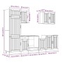 Mueble cocina Kalmar sonoma gris 7 pzas madera contrachapada von , Küchenschränke - Ref: Foro24-3314777, Preis: 575,14 €, Rab...