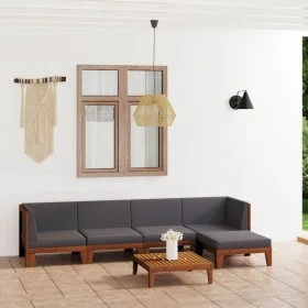 Garden furniture and cushions set 6 pieces solid acacia wood by vidaXL, Garden sets - Ref: Foro24-3058141, Price: 703,19 €, D...