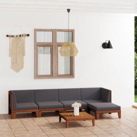 Juego muebles de jardín y cojines 6 pzas madera maciza acacia de vidaXL, Conjuntos de jardín - Ref: Foro24-3058141, Precio: 7...