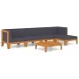 Garden furniture and cushions set 6 pieces solid acacia wood by vidaXL, Garden sets - Ref: Foro24-3058141, Price: 702,08 €, D...