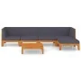 Garden furniture and cushions set 6 pieces solid acacia wood by vidaXL, Garden sets - Ref: Foro24-3058141, Price: 702,08 €, D...