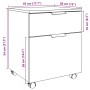 Archivador ruedas madera contrachapada madera vieja 45x38x54 cm von , Schränke und Lagerung - Ref: Foro24-856949, Preis: 54,3...