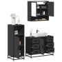 Juego de muebles de baño 3 pzas madera contrachapada negro von , Badezimmermöbel - Ref: Foro24-3300990, Preis: 269,07 €, Raba...