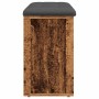 Banco zapatero madera de ingeniería madera vieja 102x32x50 cm by , Benches for halls and storage - Ref: Foro24-857621, Price:...