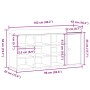 Banco zapatero madera de ingeniería madera vieja 102x32x50 cm by , Benches for halls and storage - Ref: Foro24-857621, Price:...