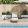 Tumbona con ruedas y cojín ratán sintético beige by , Loungers - Ref: Foro24-4104037, Price: 159,77 €, Discount: %